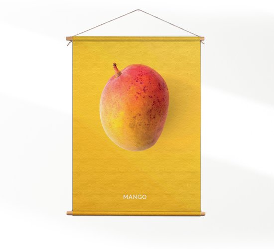 Textielposter Mango XL (125 X 90 CM) - Wandkleed - Wanddoek - Wanddecoratie