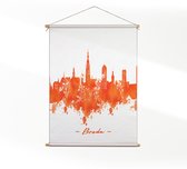 Textielposter Skyline Breda Watercolor Paint L (85 X 60 CM) - Wandkleed - Wanddoek - Wanddecoratie