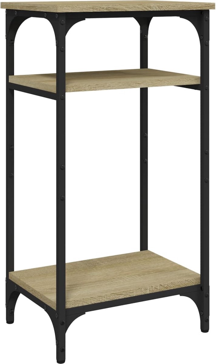 vidaXL Bijzettafel - 40x30x75 - cm - bewerkt - hout - sonoma - eikenkleurig sonoma eiken