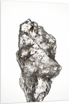 Acrylglas - Groot Wit Doorzichtig Kristal tegen Witte Ondergrond - 100x150 cm Foto op Acrylglas (Met Ophangsysteem)