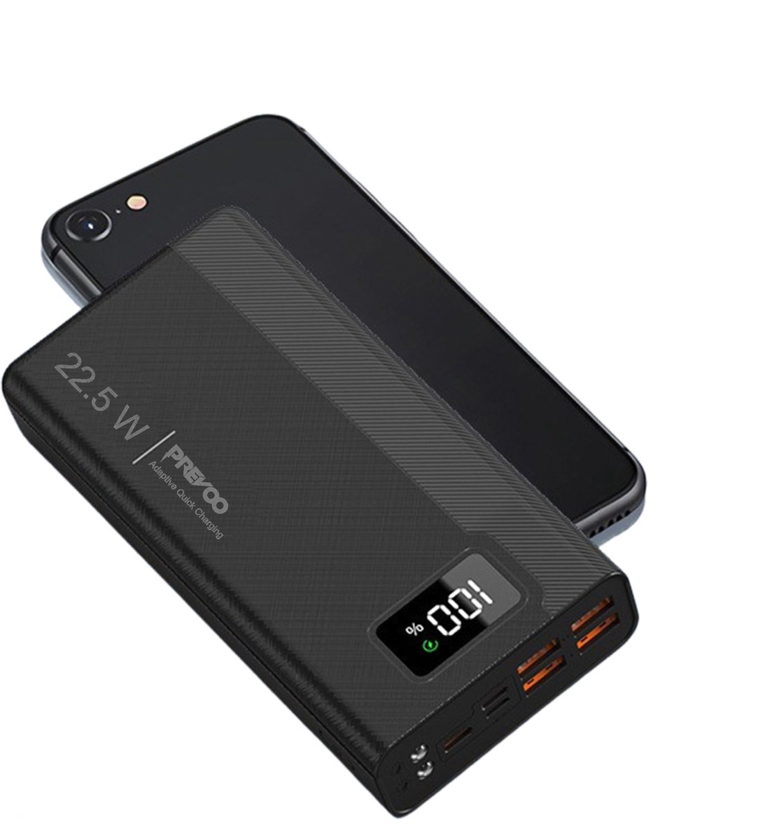 50000 mAh Solaire Power Bank Étanche Portable Batterie Externe Charge  Rapide PowerBank avec Lampe de Poche pour iPhone Xiaomi