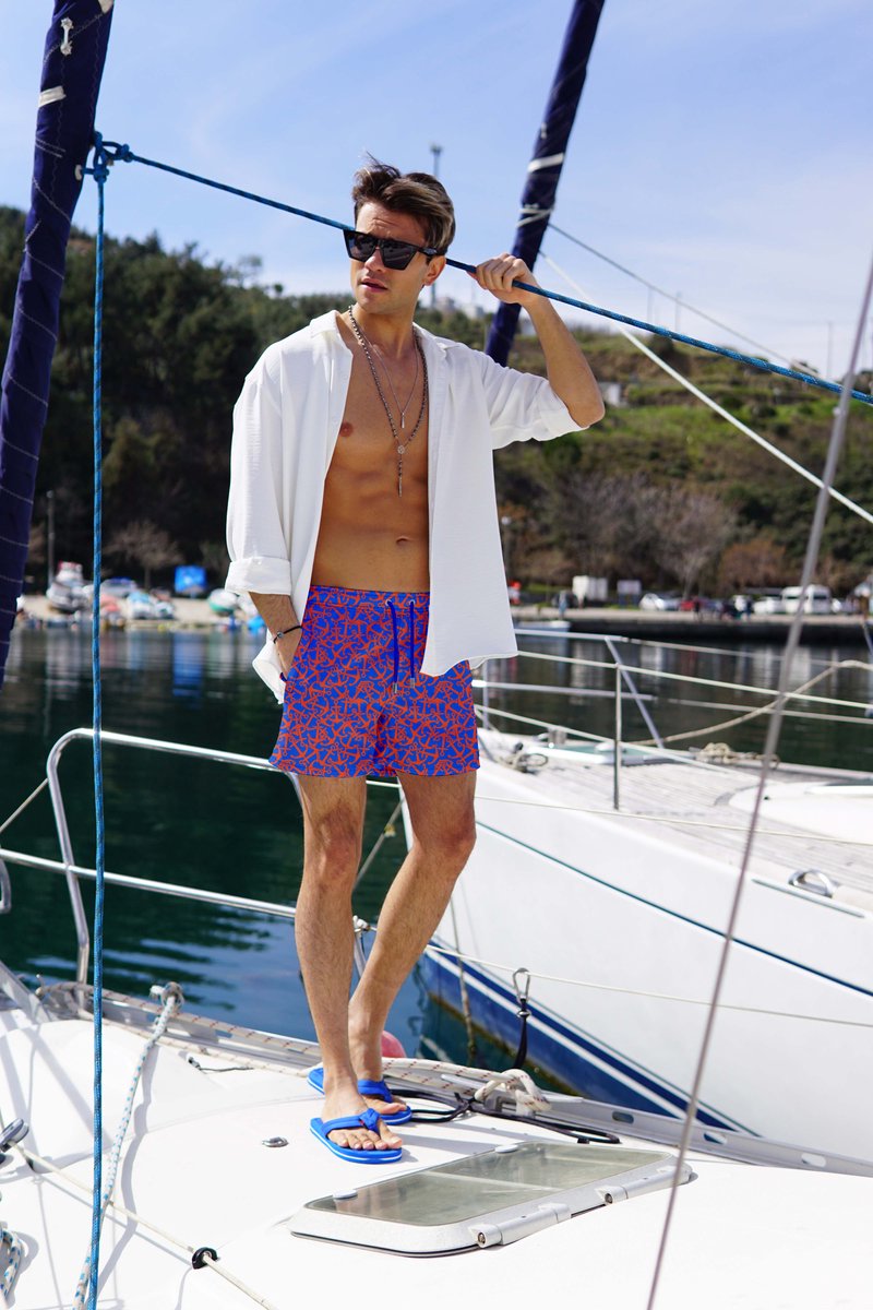 Miami Beach | Hoogwaardige Kwaliteit Zwemshort | Zwembroek | Beachshort | Heren | Sneldrogend | | 190 Sax — afbeelding 3