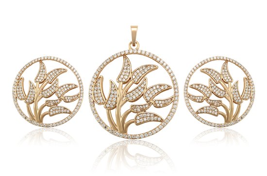 18k zirkonia ster hanger goud - Goldberg