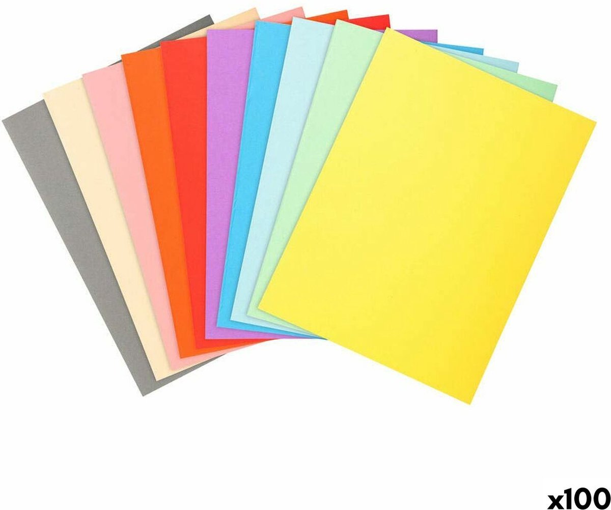 Exacompta FOREVER 220-Pak van 100 dossiermappen 220g/m2 24x32cm voor A4. - Geassorteerd - 410000E