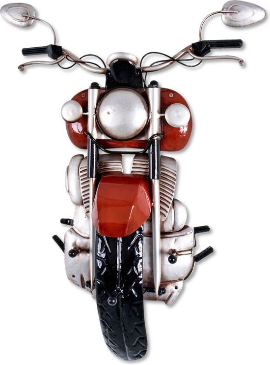 HakuShop Wandkapstok | Rood Staal | Rode motor | Vintage | 47x12x64