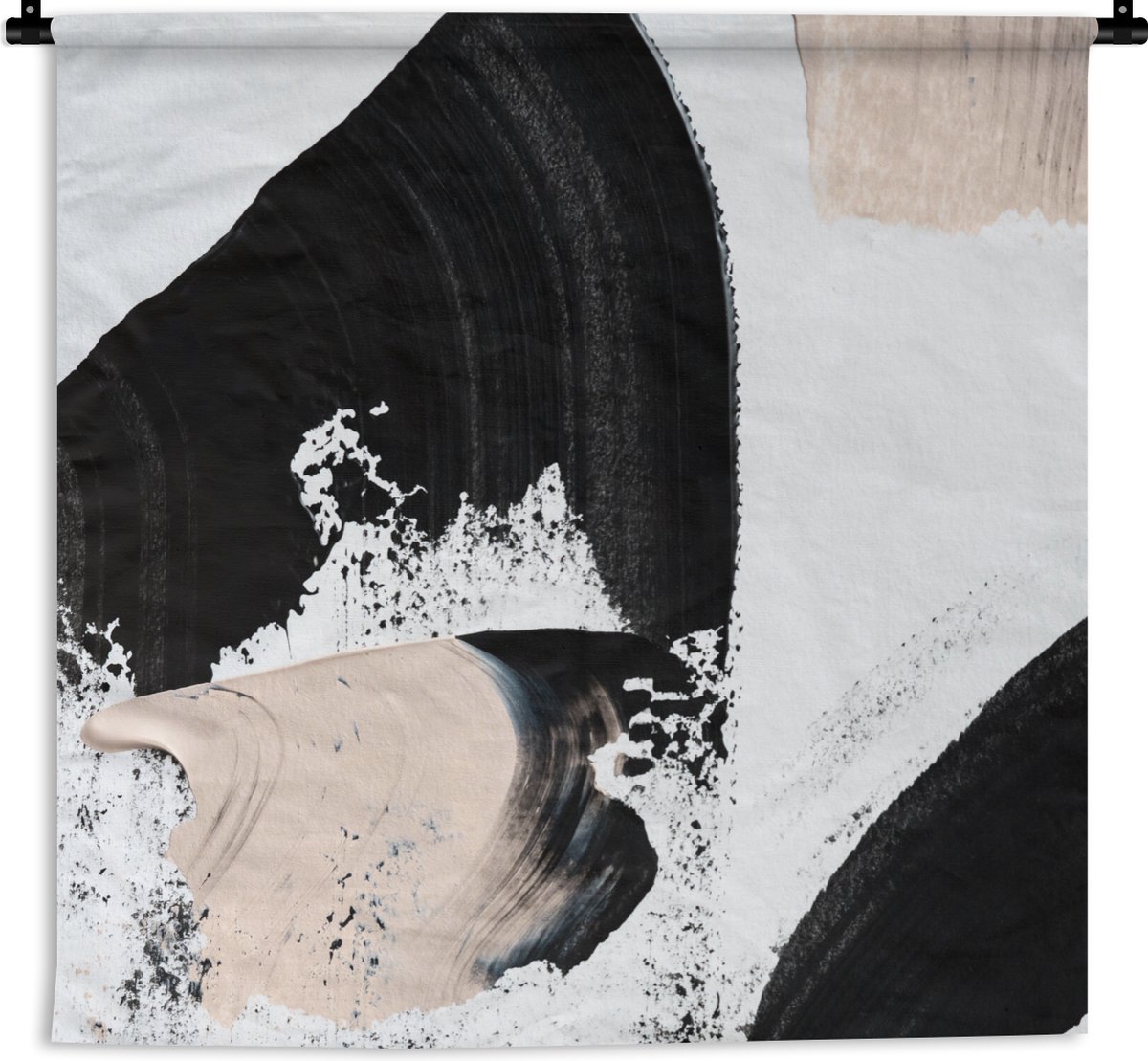 Wandkleed - Wanddoek - Verf - Abstract - Design - 180x180 cm - Wandtapijt