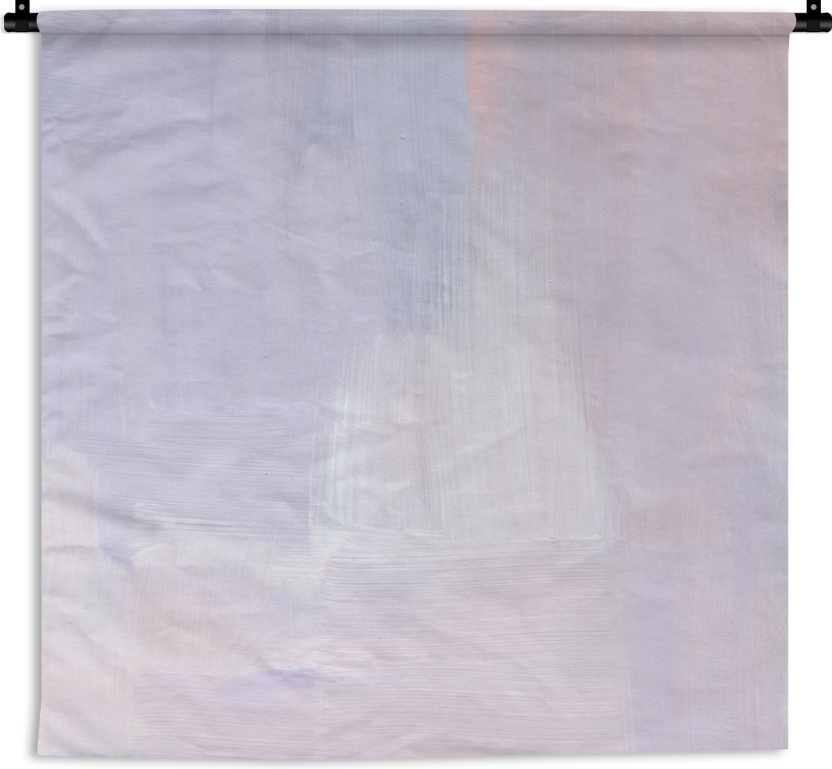 Wandkleed - Wanddoek - Pastel - Verf - Design - 60x60 cm - Wandtapijt