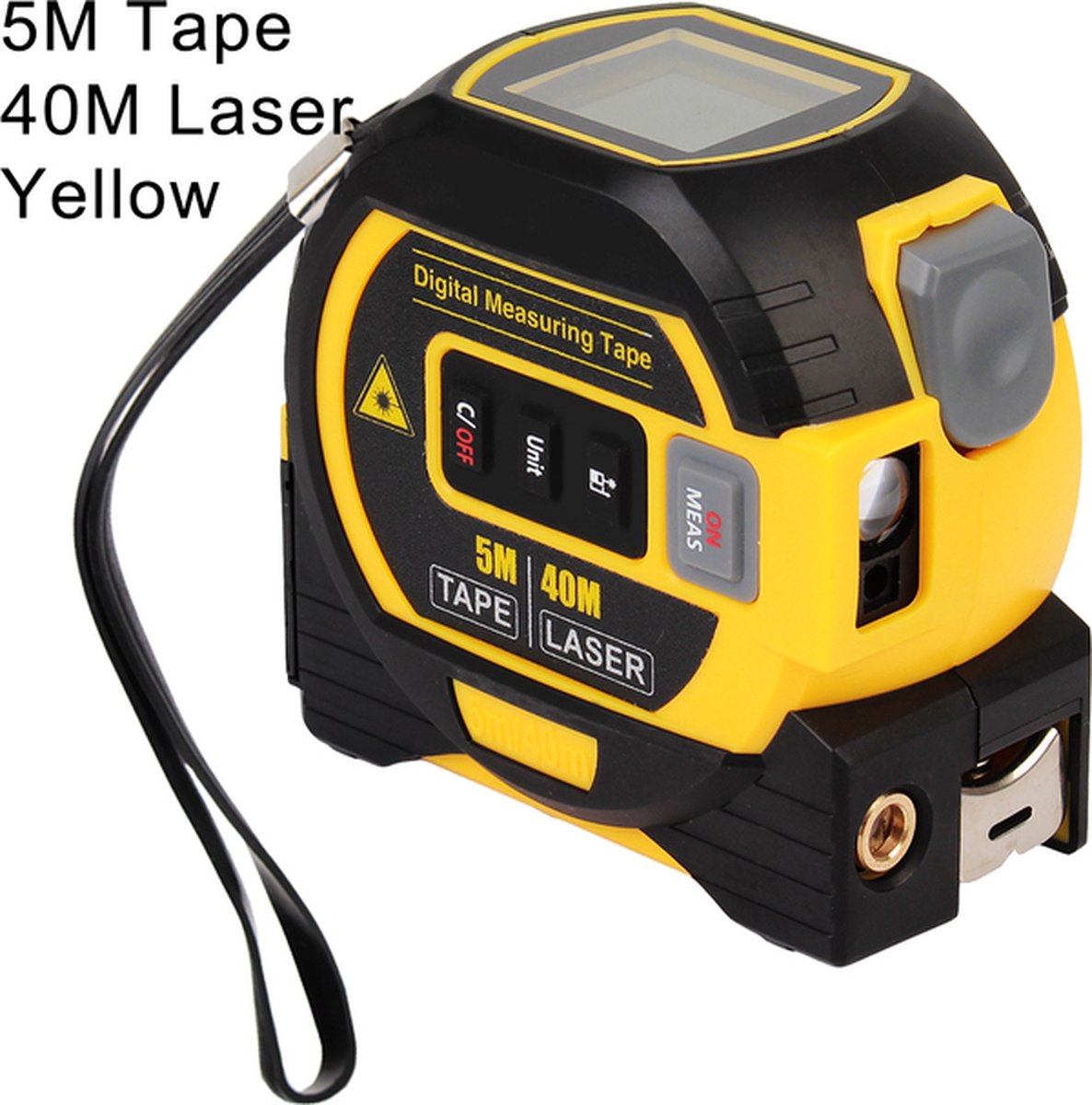 Télémètre laser Evago avec écran LCD rétroéclairé, ruban à mesurer, télémètre  laser de 40 m, ruban à mesurer de 5 m, laser pour la mesure, portable,  rechargeable