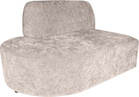 PTMD Lujo sofa white 9852 fiore fabric left ottoman