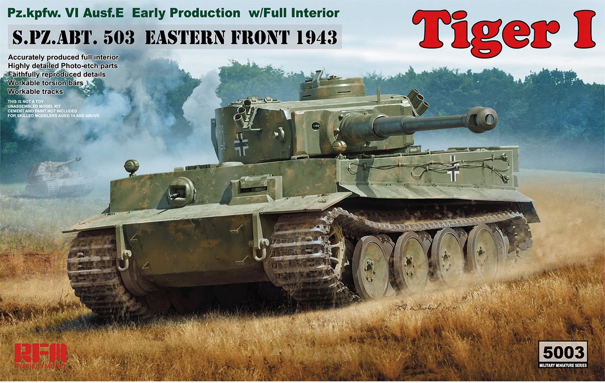 Rye Field Model Modelbouwpakket Militaire voertuigen - 5003 Pz.kpfw.VI Ausf. E Early Production Tiger I Plastic - 1:35 - Modelbouw