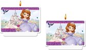 Disney - Sofia la princesse - Bougies à gâteau - Ensemble de bougies à gâteau - Décoration de gâteau - Fête d'enfants - Anniversaire - Soirée à thème - 2 Pièces.