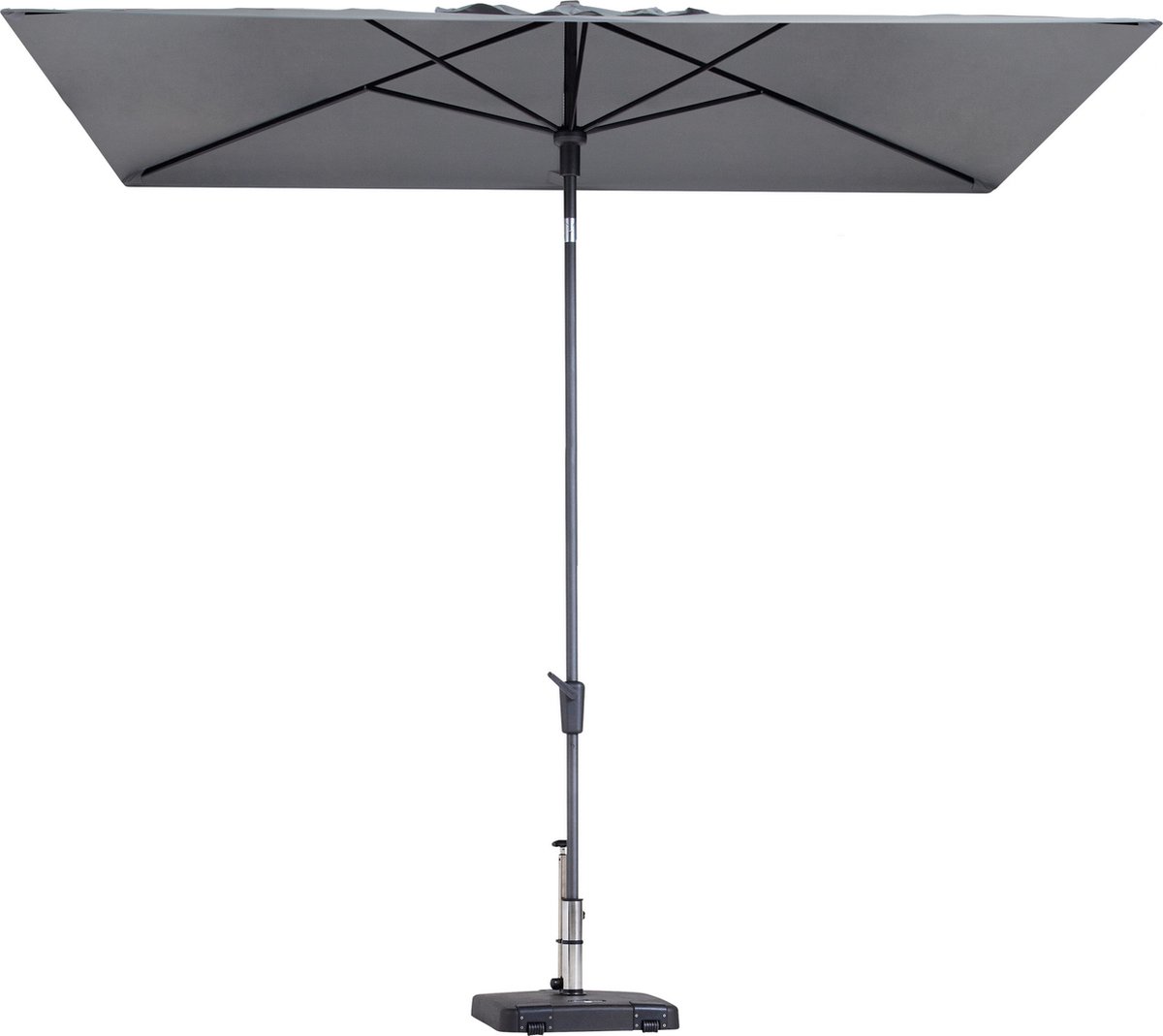 Mikros Light grey stokparasol 300 x 200 cm