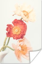 Poster Bloemen - Rood - Natuur - Planten - 120x180 cm XXL