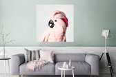 Poster Kaketoe - Roze - Dieren - Natuur - 75x75 cm