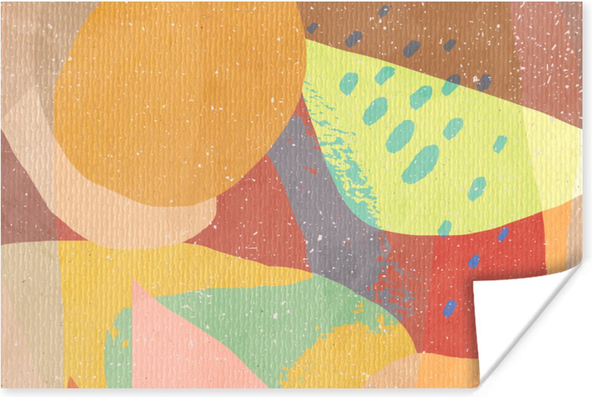 Poster Abstract - Kunst - Regenboog - Pastel - 60x40 cm