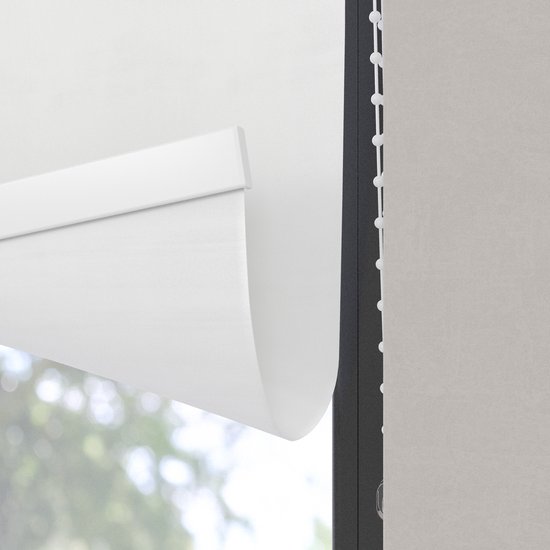 Dutchblinds Store enrouleur - occultant - Wit - 160x275cm - Décoration de fenêtre sur mesure