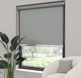 Dutchblinds Store enrouleur - occultant - Grijs - 165x275cm - Décoration de fenêtre sur mesure