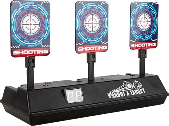 Elektrische Schietschijf - Digitaal Doelwit Met Drie Schiet Targets - Met LCD Score Bord
