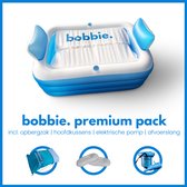 bobbie. blue - Premium Pack - Opblaasbaar ligbad voor 2 personen - incl. afdekzeil - geschikt voor binnen en buiten - zitbad - ijsbad - zwembad - opvouwbaar bad