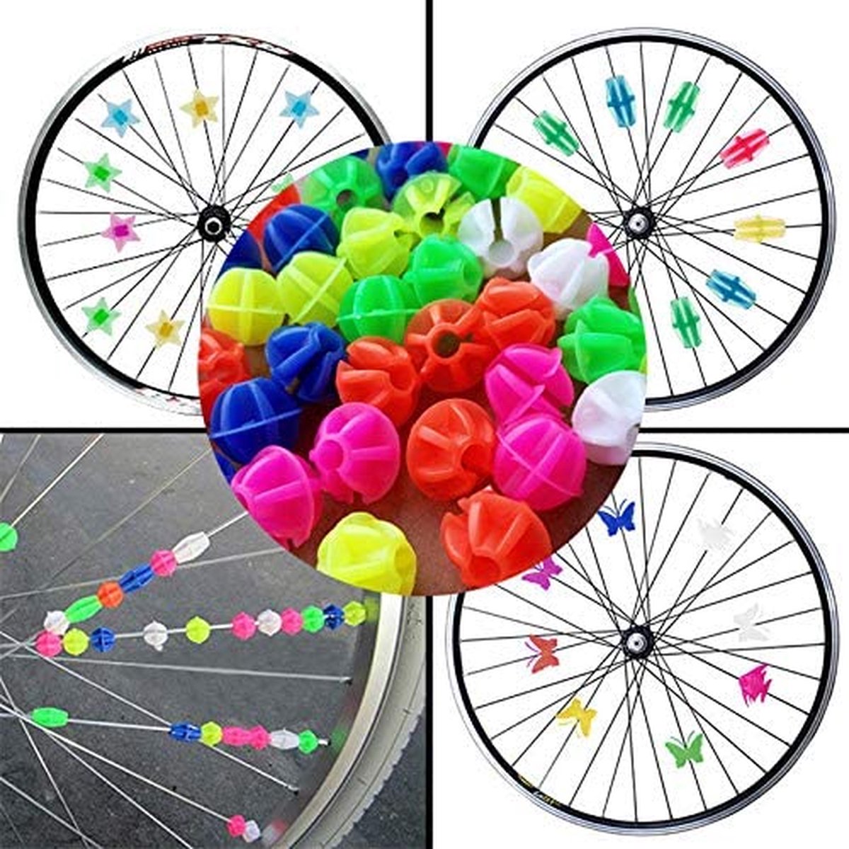 Entergoods® Spoke Beads Vélo pour enfant comme décoration de vélo - Animaux  - Perles