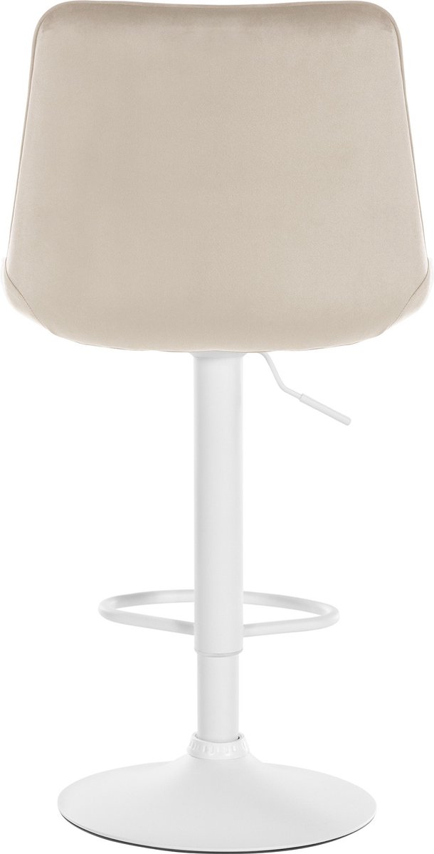 Barkruk Jerry Fluweel creme chroom | 322566