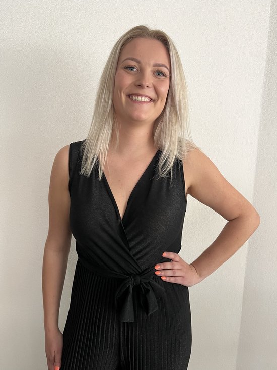 Dames elegante jumpsuit zwart