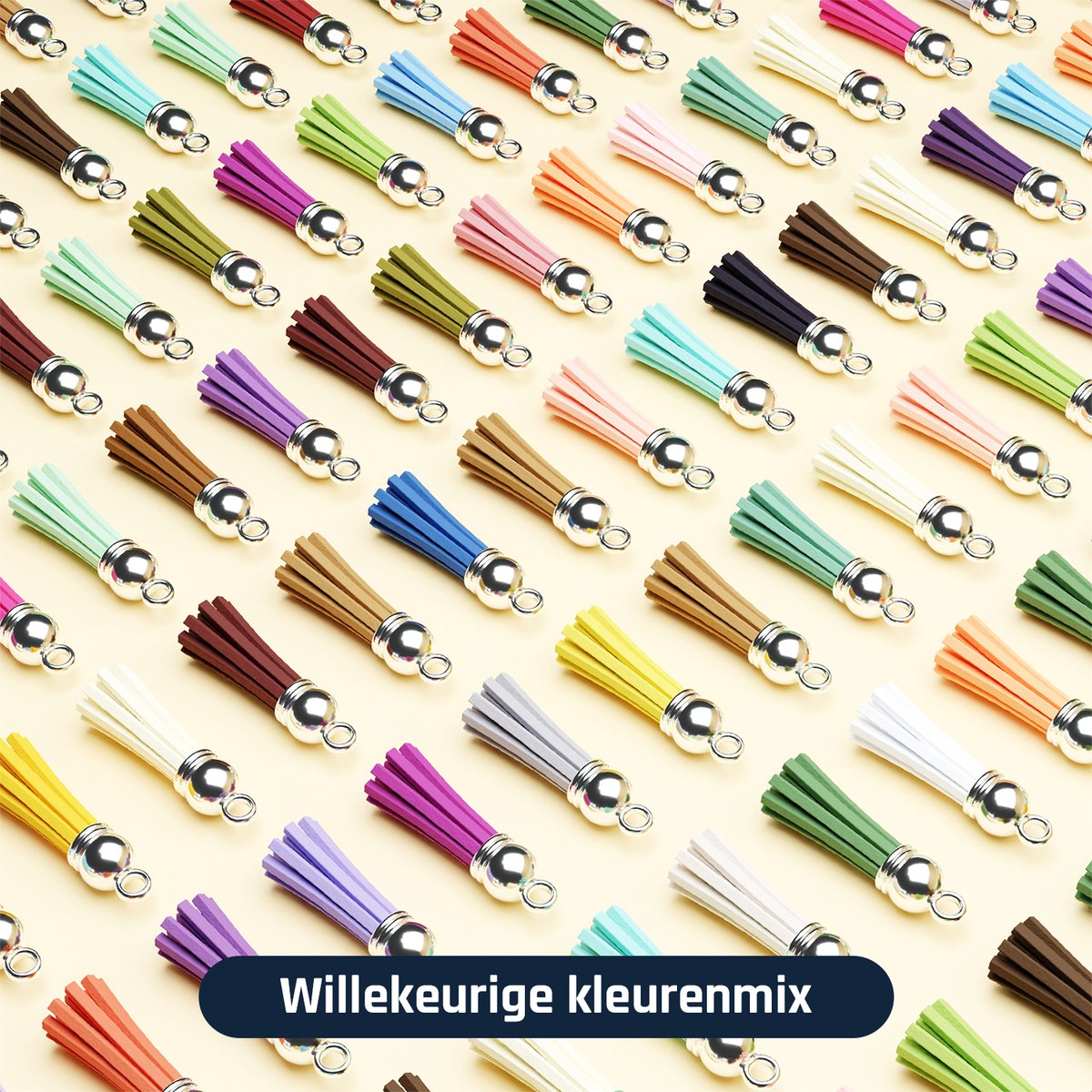 Krimpfolie Knutselpakket Unicorn (extra) - Krimpfolie Sleutelhangers of Sieraden Maken - 10 vellen krimpfolie - 24 Eenhoorn Kleurpotloden - 50 sleutelringen met kwastje - 3x Kunststof Broekketting - 100 Splitringen zilverkleur 0,7x6 mm — afbeelding 7