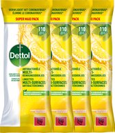 Dettol Antibacteriële doekjes Multi-oppervlak Citrus - 110st - 4 stuks