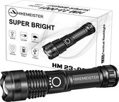 Hikemeister ® PRO Militaire LED Zaklamp - USB-C Oplaadbaar - 3000 lumen - 5000mAh Batterij - met holster -2 Jaar Garantie!