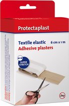 Protectaplast Elastic textielpleister, ft 6 cm x 1 m, op rol
