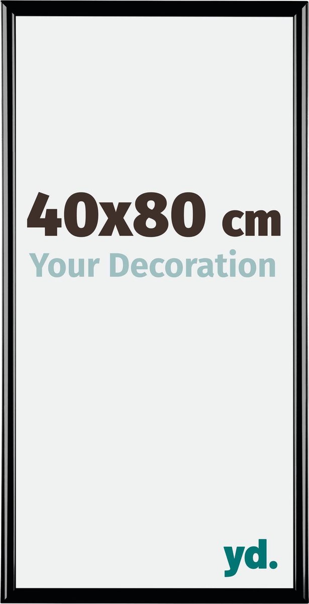 yd. Your Decoration - Fotolijst 40x80 cm - Kunststof - Zwart Hoogglans - Bordeaux