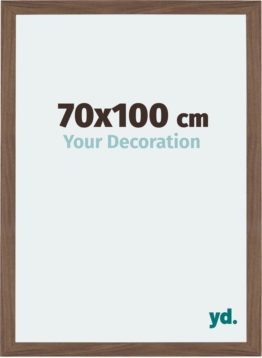 Your Decoration - Fotolijst 70x100 cm - MDF - Walnoot Donker - Mura
