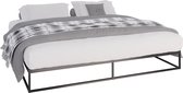 CLP Scala Metalen bed - Bedframe - zwart 200x200x25 cm