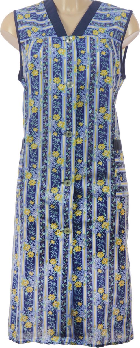 Ma Flodder jasschort blauw/geel bloemetje - 3 - L