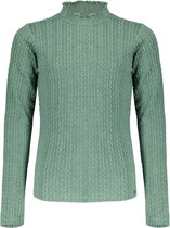 Nobell Koba Cable Knit Turtle Neck Truien & Vesten Meisjes - Sweater - Hoodie - Vest- Turquoise - Maat 170/176