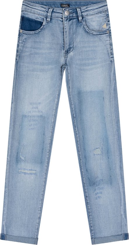 Indian Blue Jeans Blue Sue Damaged Straight Fit Jeans Meisjes - Broek - Blauw - Maat 140