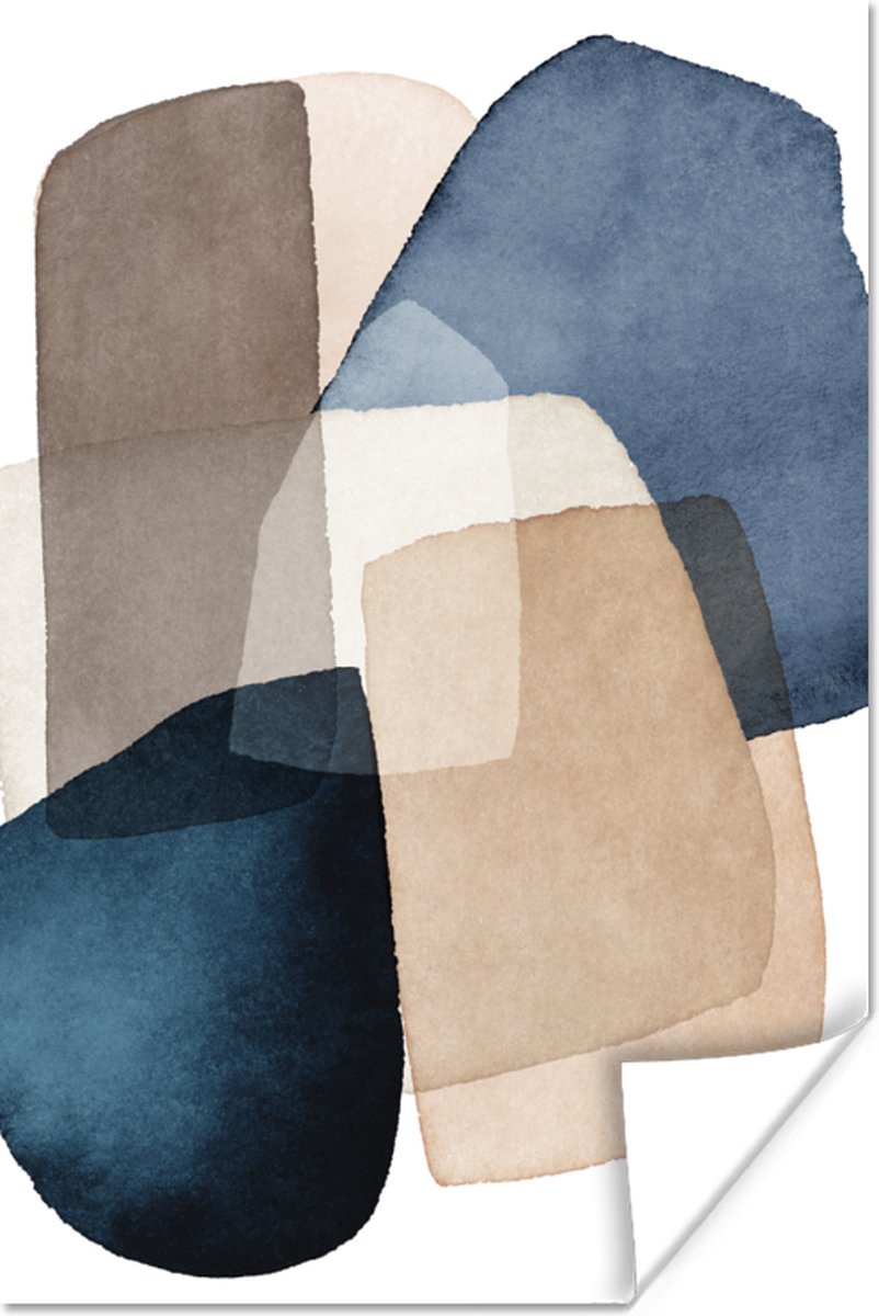 Poster Abstract - Kunst - Waterverf - Design - 20x30 cm