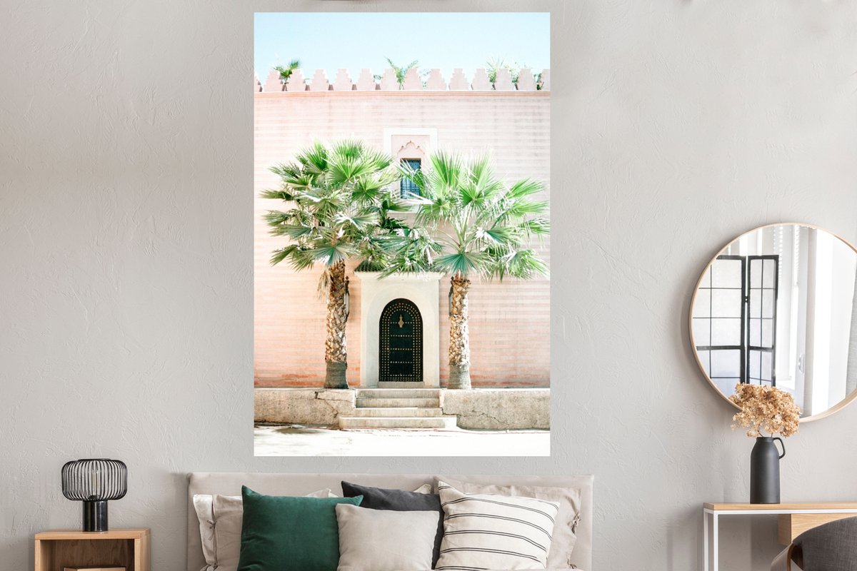 Deur - Marrakesh - Palmboom - Wit - Tropisch