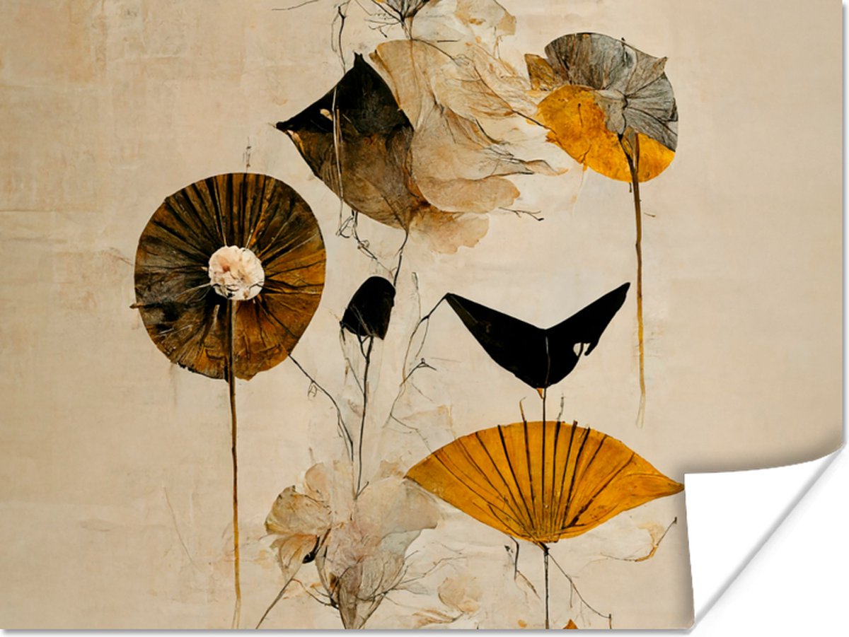 Bloemen - Vintage - Planten - Goud