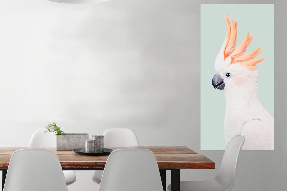 Poster Kaketoe - Dieren - Natuur - Wit - 60x120 cm