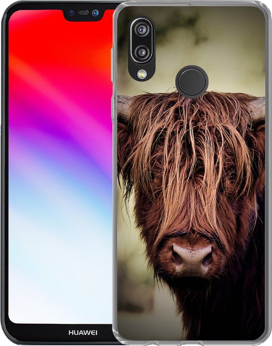 Convient pour coque Huawei P20 Lite (2020) - Highlander écossais - Lumière - Portrait - Nature - Coque de téléphone en Siliconen