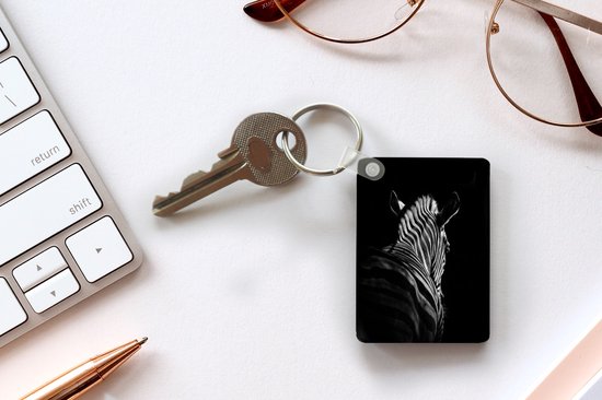 Porte-clés - Zebra - Animal - Zwart et blanc - Animaux sauvages - Cadeaux à distribuer - Plastique