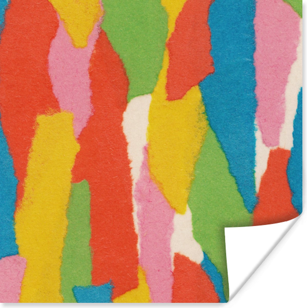 Poster Abstract - Vormen - Collage - Retro - 30x30 cm
