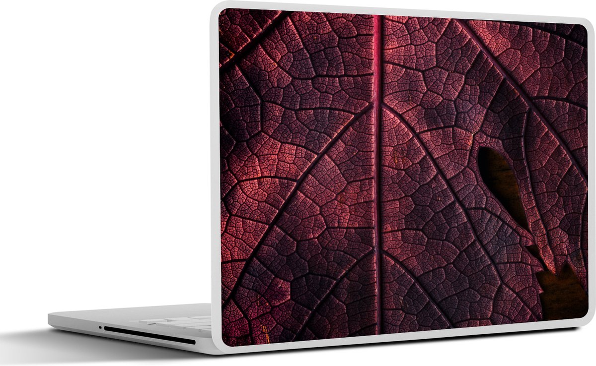 Laptop sticker - 12.3 inch - Abstract - Rood - Bladeren - Plant - 30x22cm - Laptopstickers - Laptop skin - Cover
