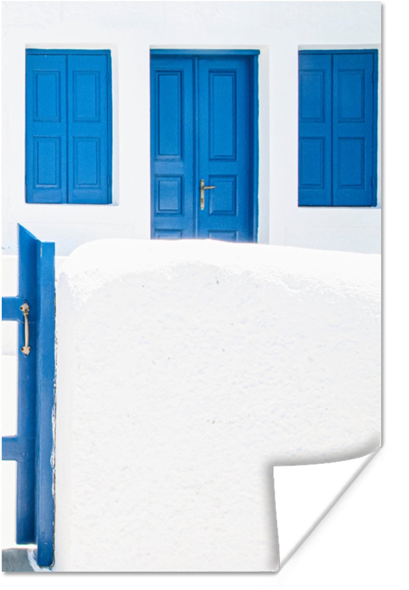 Architectuur - Hek - Wit - Blauw - Deuren