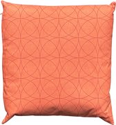 Buiten sierkussen all weather circle oranje - 45 x 45 x 10 cm