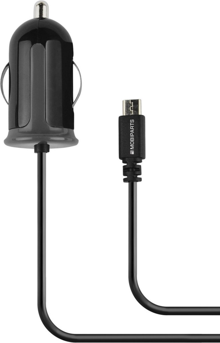 Mobiparts Car Charger Micro USB 2.1A - Zwart