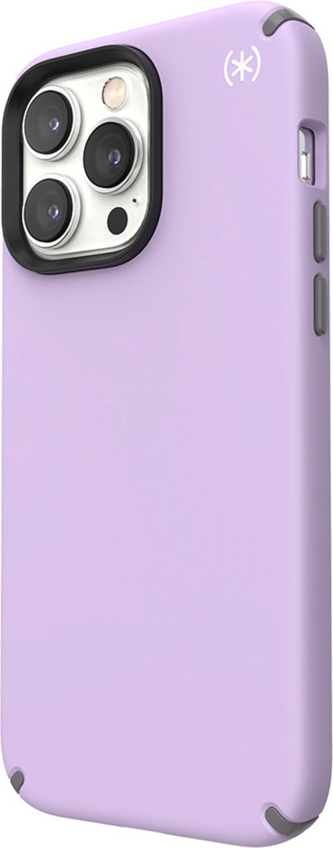 Speck hoesje geschikt voor Apple iPhone 14 Pro Max - Slank - Ultieme Bescherming - Luxe Soft-touch Afwerking - Valbescherming gecertificeerd tot 4 meter - Microban Antibacterieel - Presidio2 Pro lijn - Paars