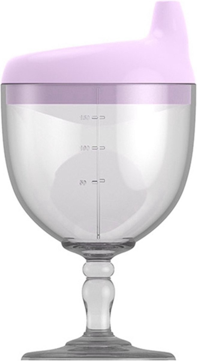Goedkoopste 150ML - Baby Beker - Party Cup - Baby Plastic Beker met deksel - Feestbeker - Paars