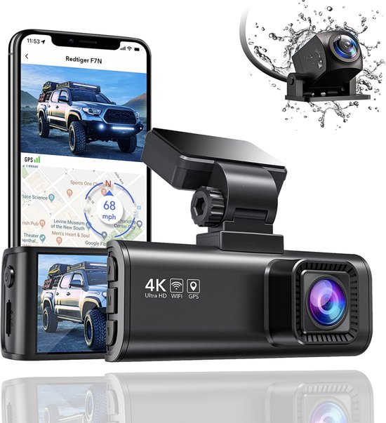 REDTIGER Dashcam pour voiture - 4K & 1080P - Caméra avant et